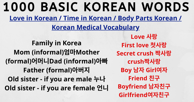 1000 Most Common Korean Words Learn Korean Get your website, software, and video game translation projects. 1000 most common korean words learn